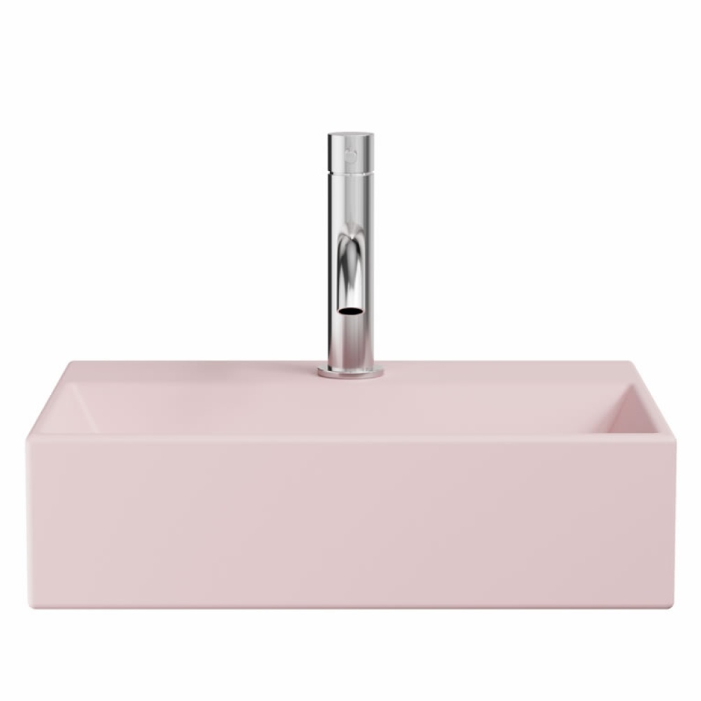 Cutout image of Crosswater Beck Matt Pink 400mm Cloakroom Basin